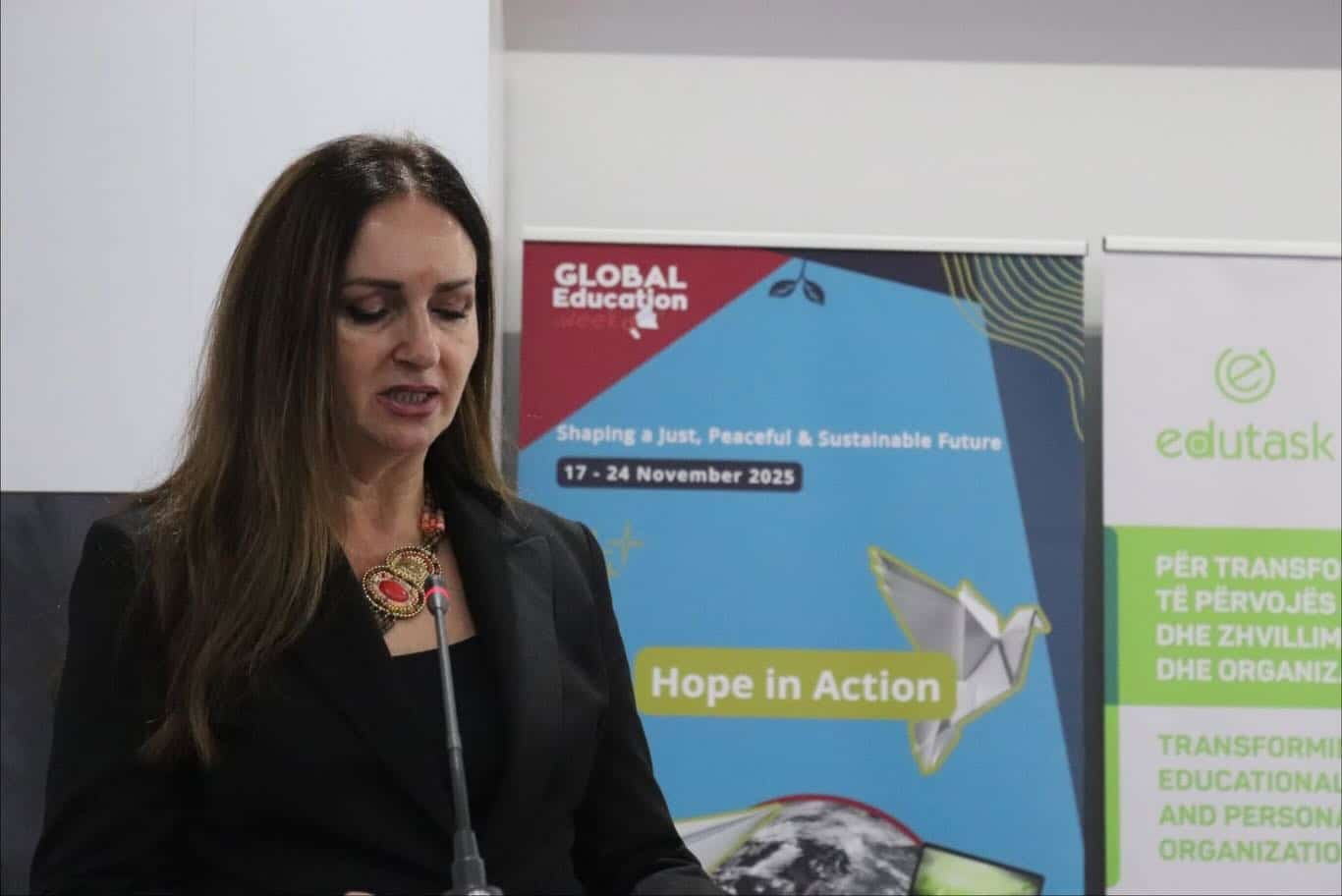 Ministrja Nagavci mori pjese në konferencën e mbajtur në kuadër të Javës Globale të Edukimit 2025